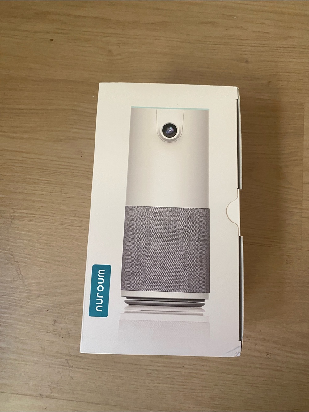 White and Gray Smart Home Camera Speaker